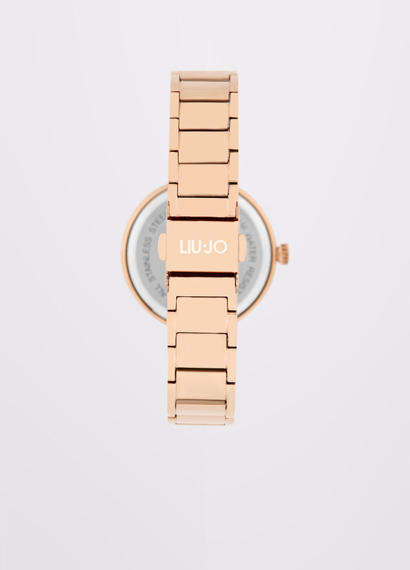 Orologio in acciaio con cristalli