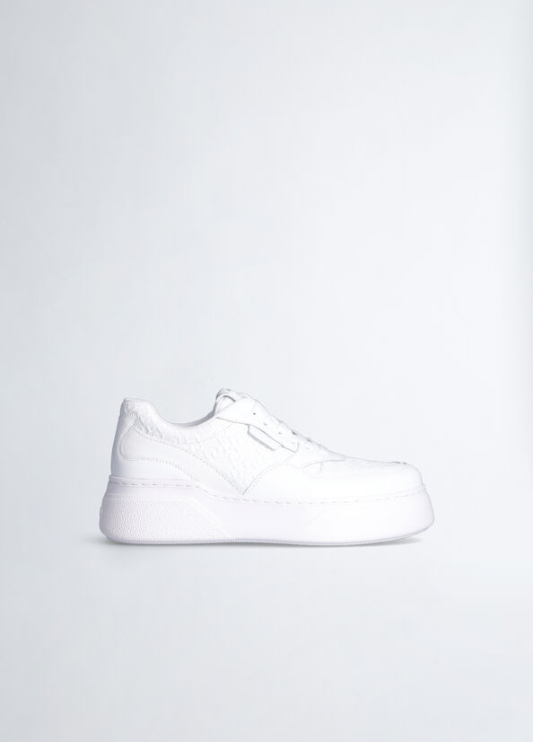 Sneakers bianche in pelle