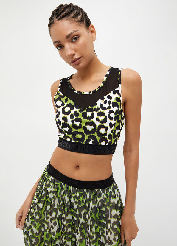 Top con stampa animalier