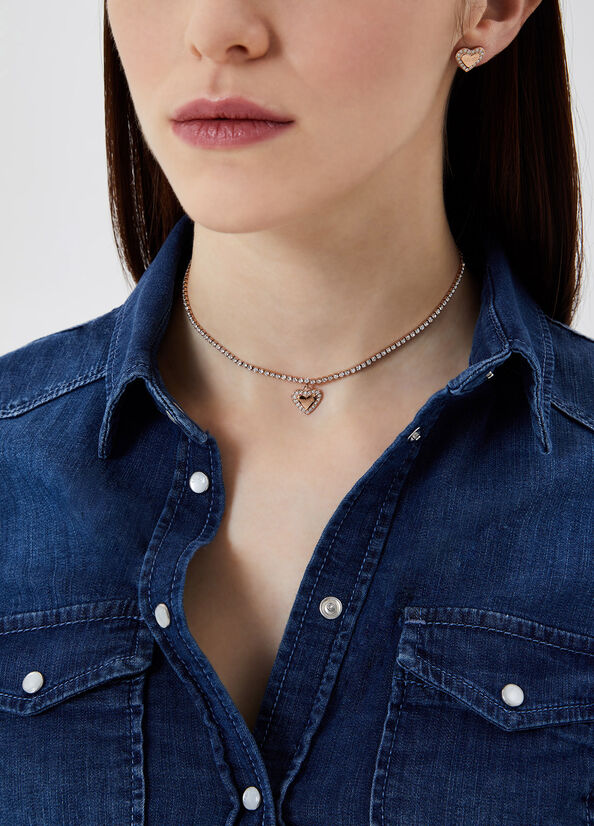 Choker con brill e charm