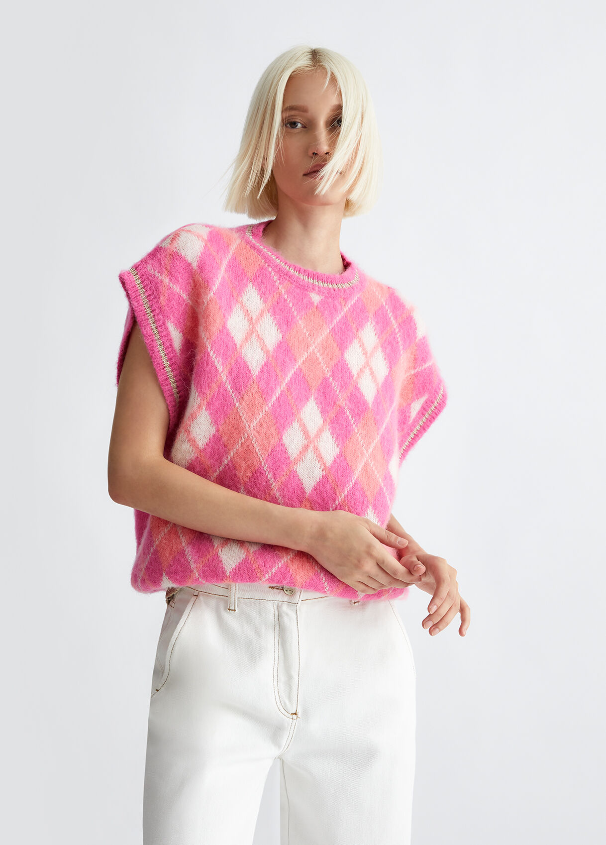 Alpaca blend diamond gilet