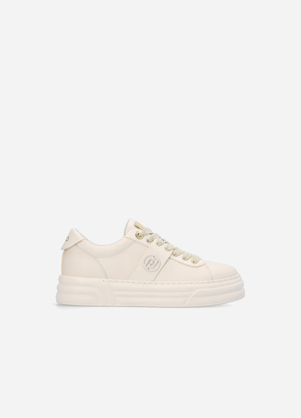 Sneakers platform in pelle