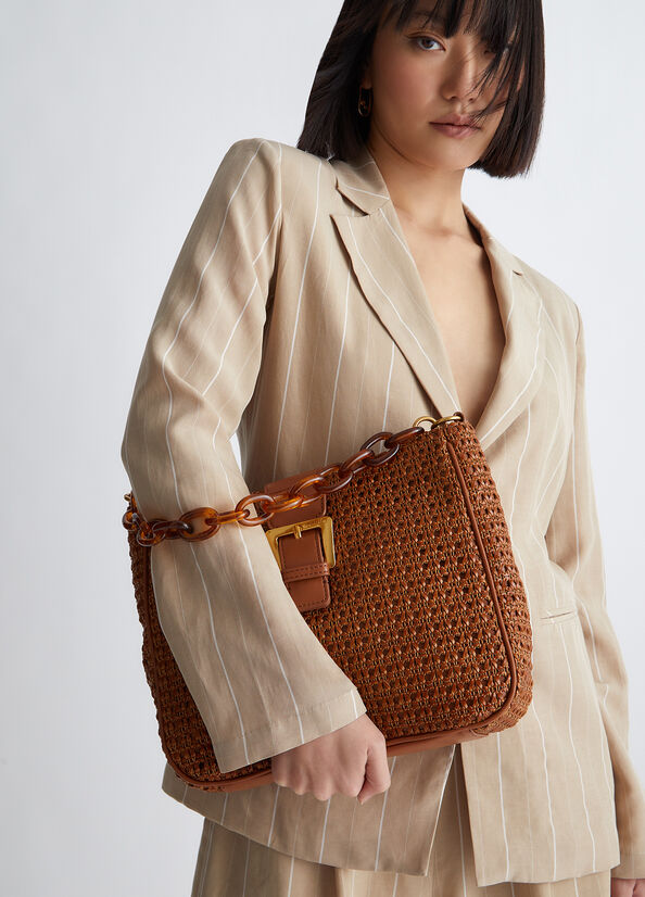 Borsa a spalla con intrecci handmade