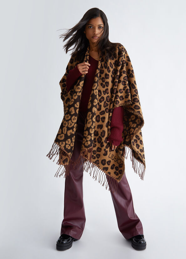Poncho animalier
