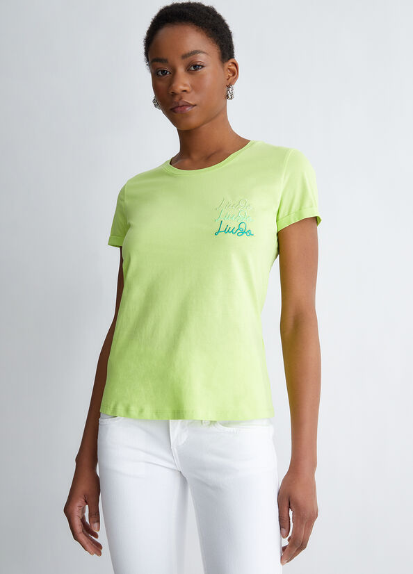 T-shirt in cotone con logo