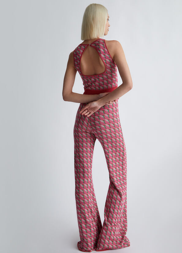 Tuta jacquard in maglia
