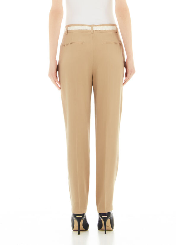 Pantaloni con cintura macramè