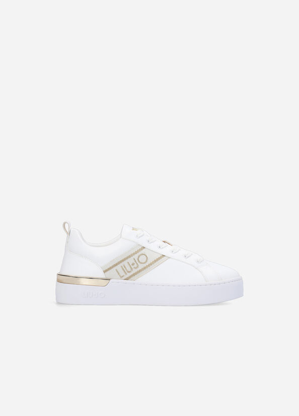 Sneakers con logo jacquard