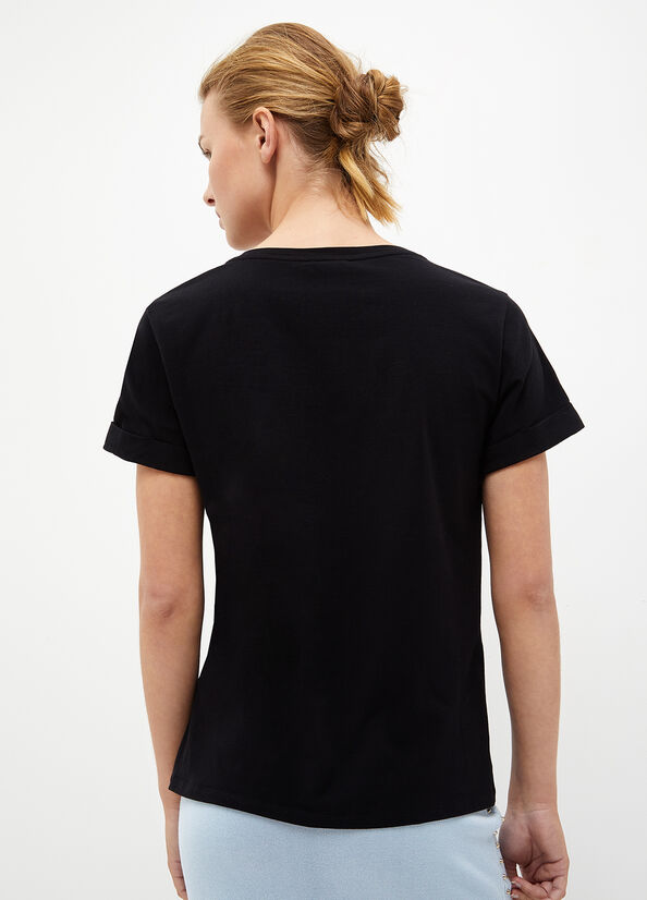 T-shirt con strass