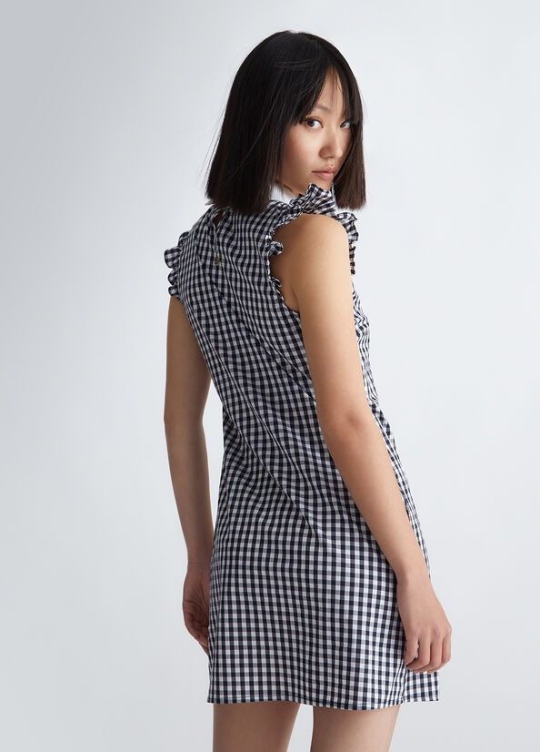 Vestito corto in popeline