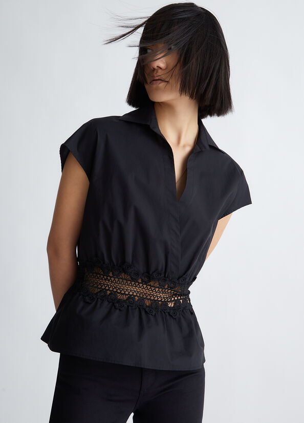 Blusa in popeline di cotone