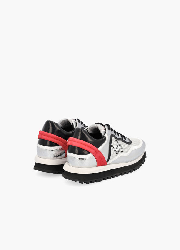 Sneakers in pelle effetto crackle