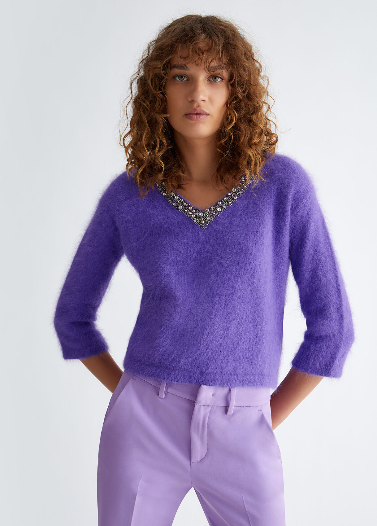 Jumper with gemstones