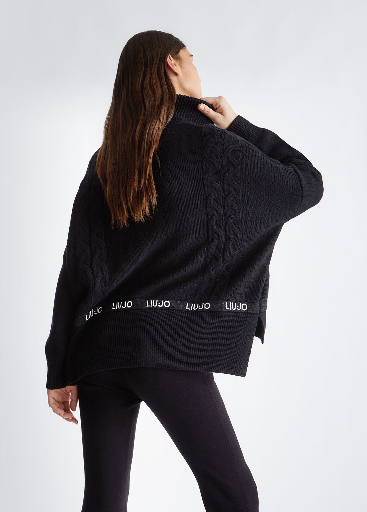 Turtleneck with logo