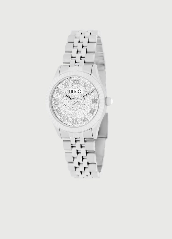 Orologio in acciaio con brill