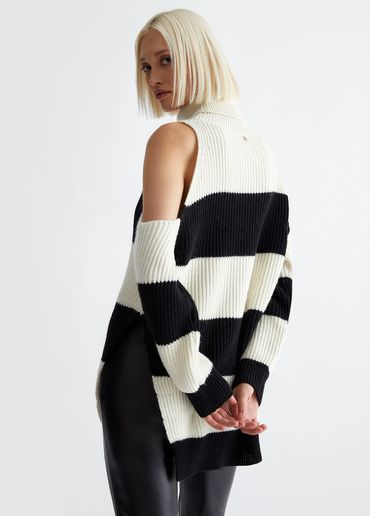 Turtleneck with cut-out detailing