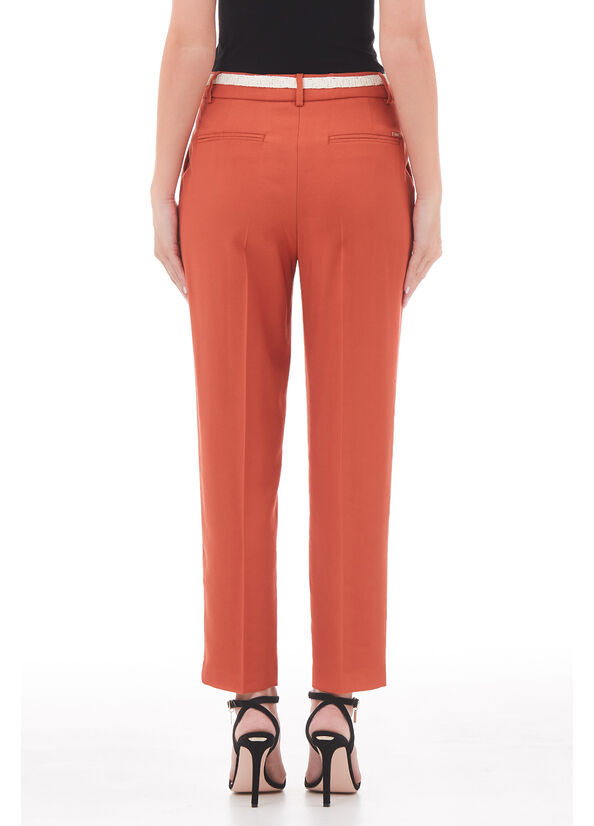 Pantaloni con cintura macramè