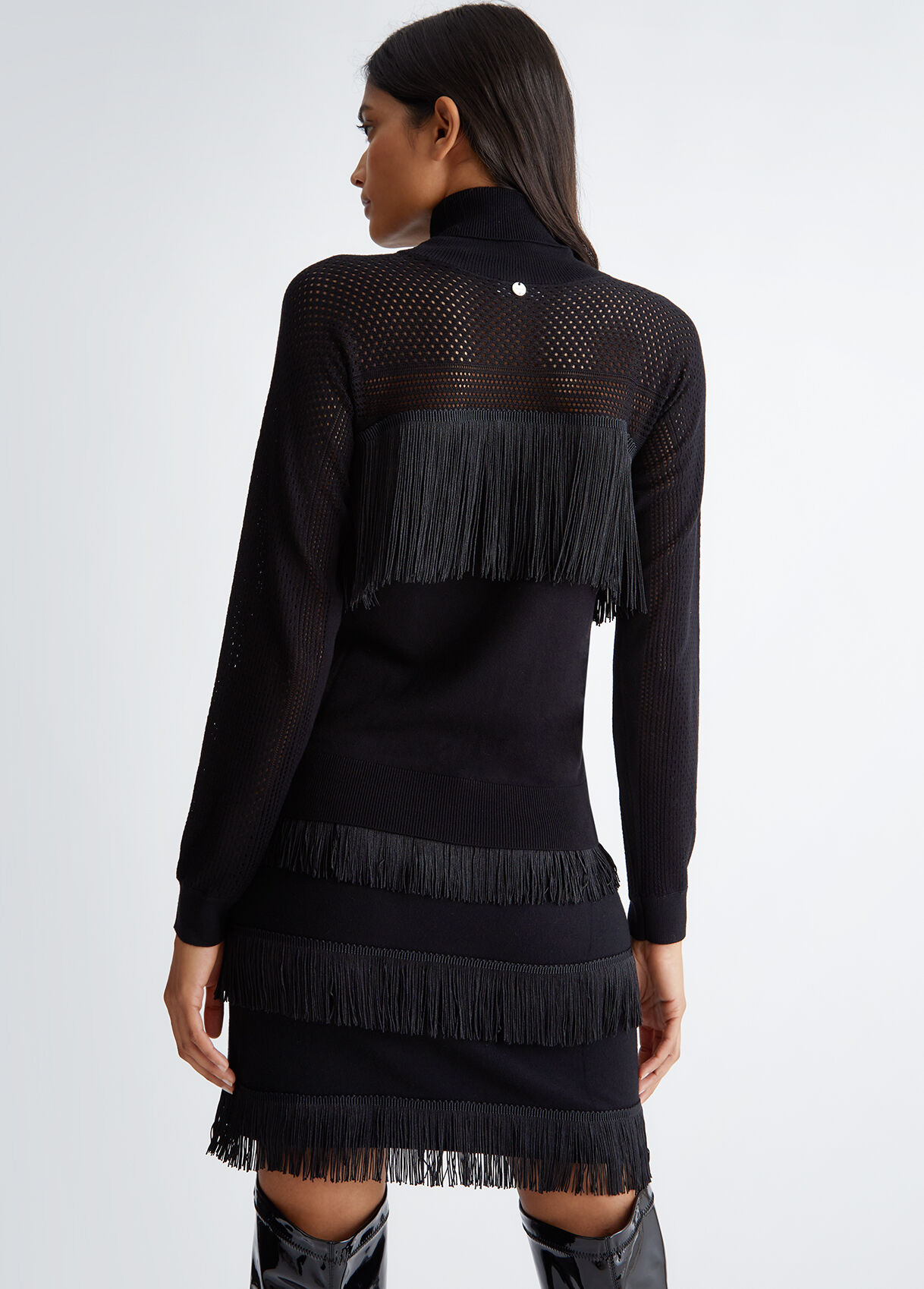Turtleneck with fringes