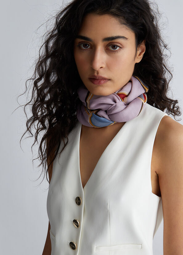 Foulard con stampa bijoux