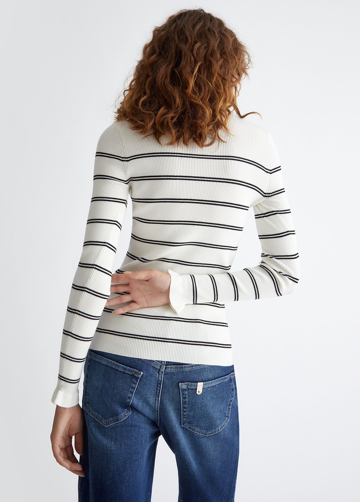 Eco-friendly striped sweater