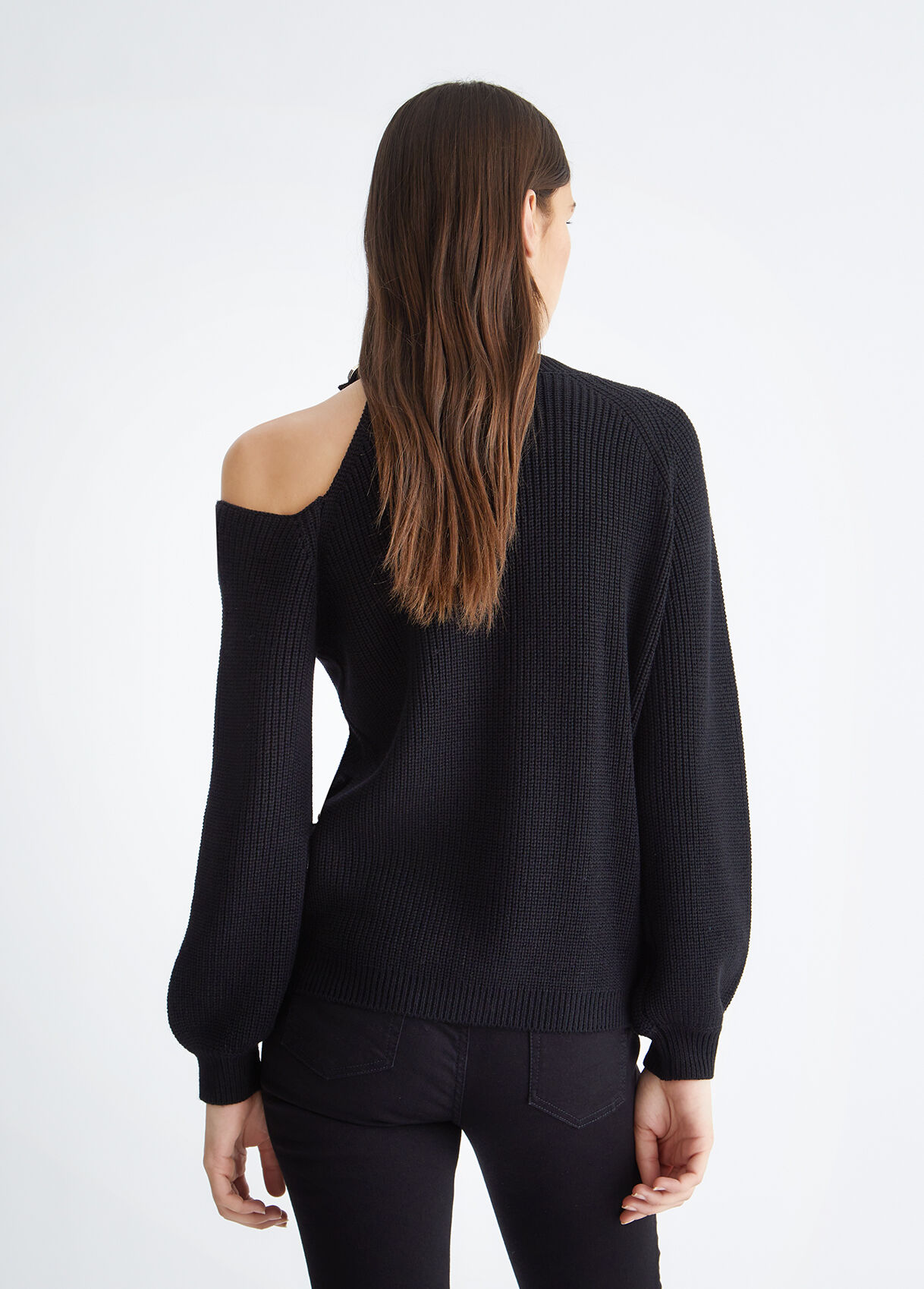 Wool blend jumper with buttons