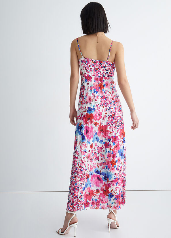 Vestito floreale in raso