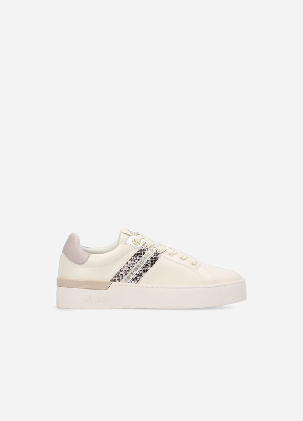 Sneakers con stampa pitone