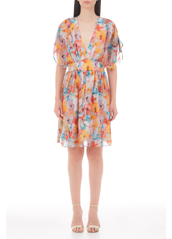 Vestito corto a fiori