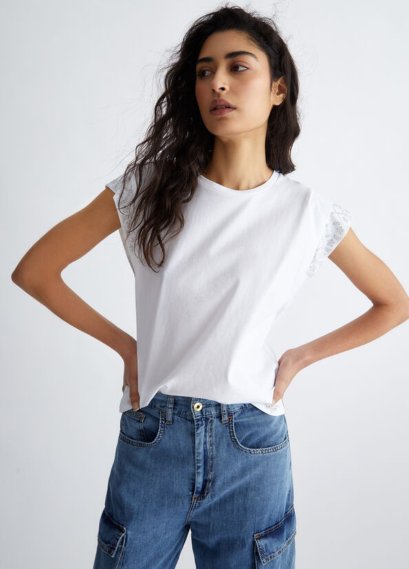 T-shirt ecosostenibile con strass