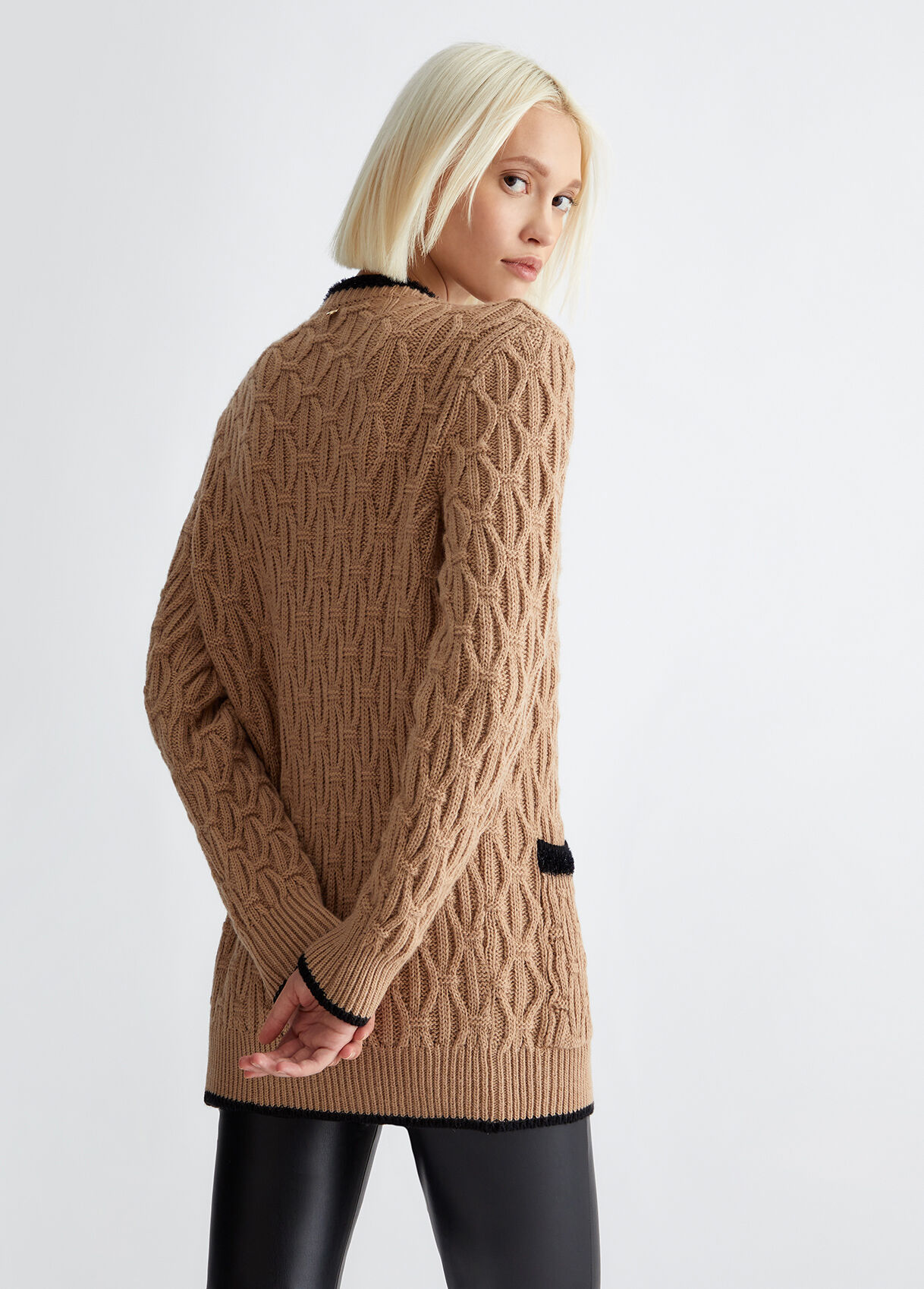 Wool blend cardigan