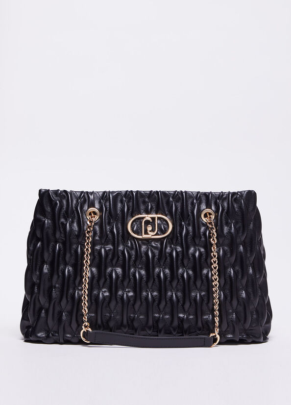 Tote bag effetto goffrato