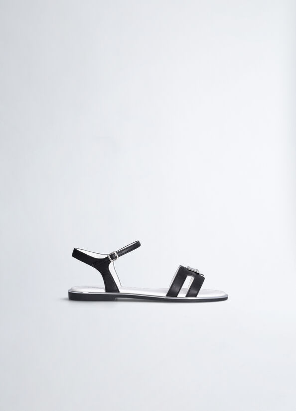 Sandali flat con logo