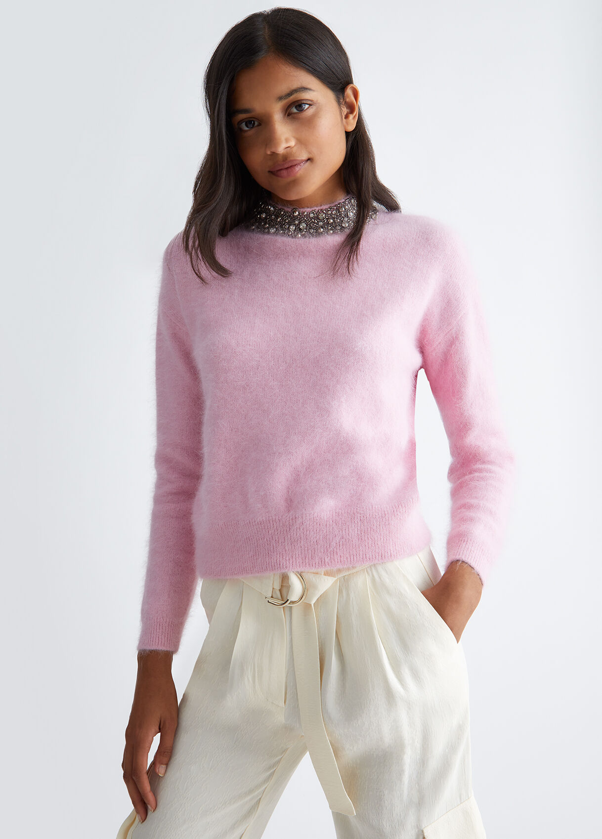 Jumper with gemstones