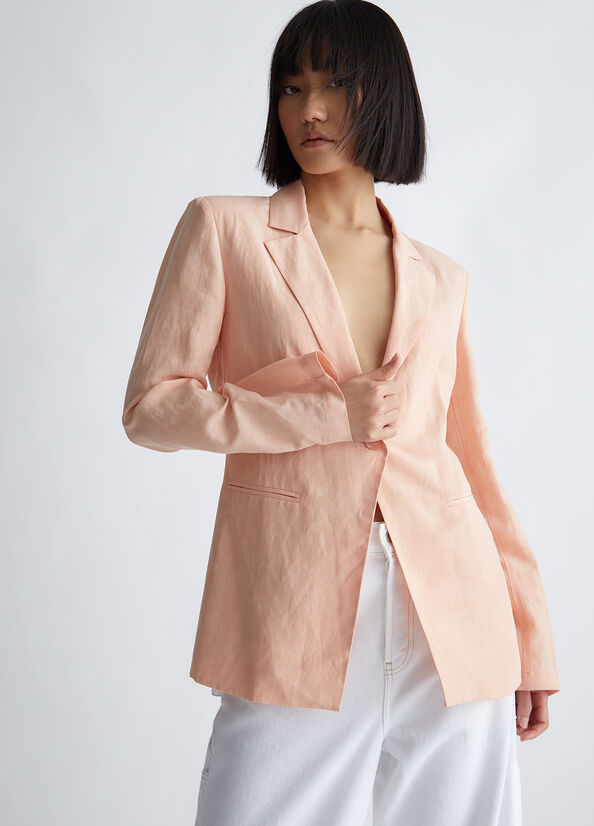 Blazer in misto lino