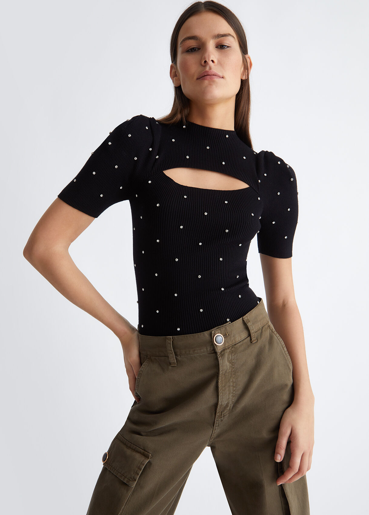 Liu Jo Better jumper with rhinestones