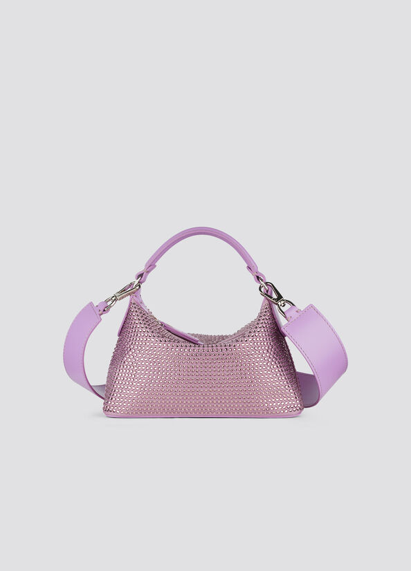Borsa hobo mini con strass