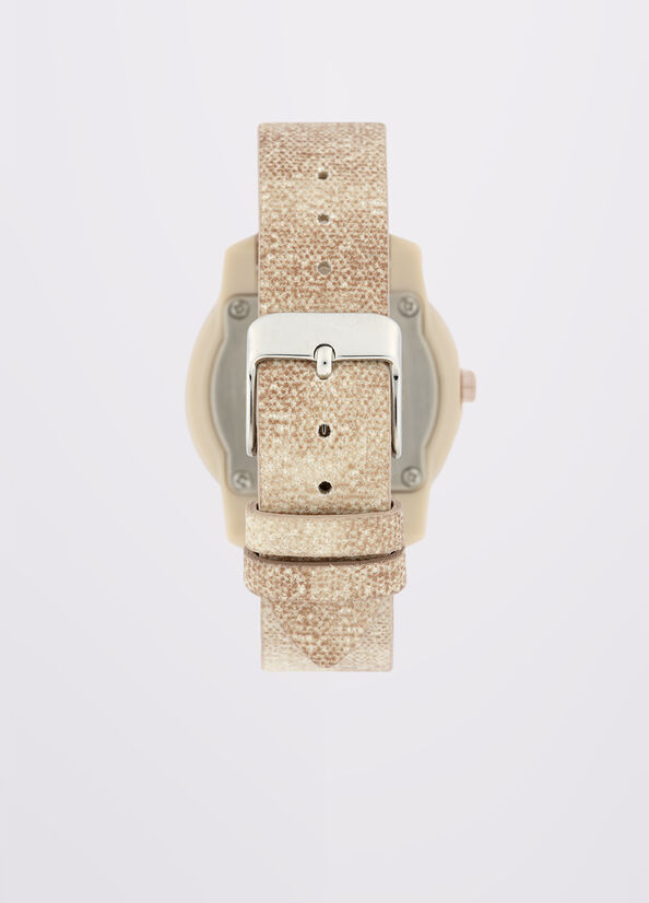 Orologio con cinturino in denim