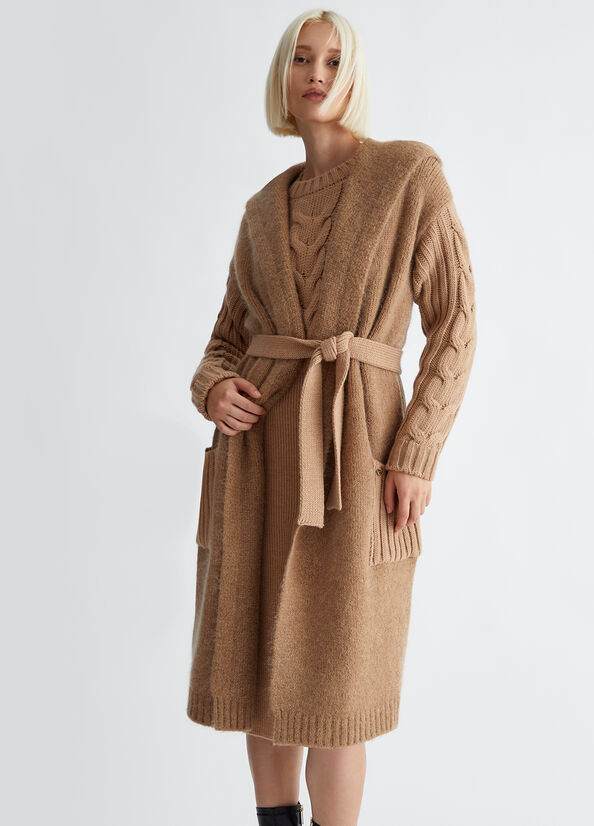 Long knit coat