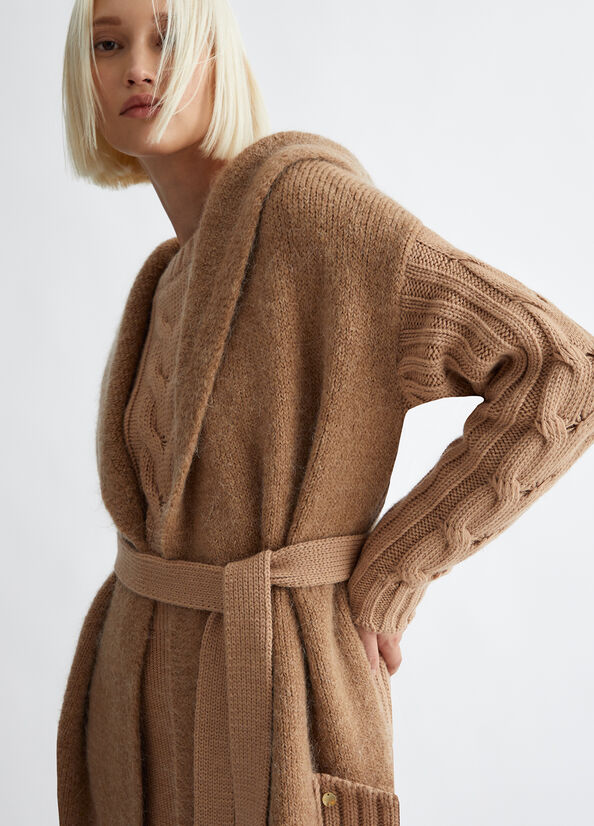 Long knit coat