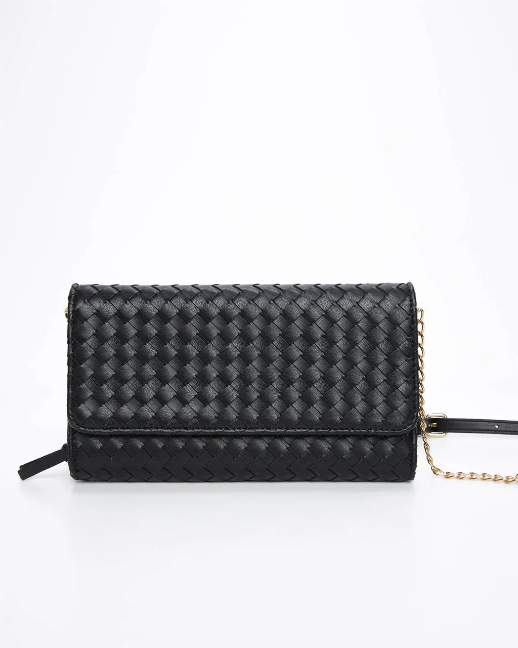 WFMD Wallis Woven Faux Leather Crossbody Bag