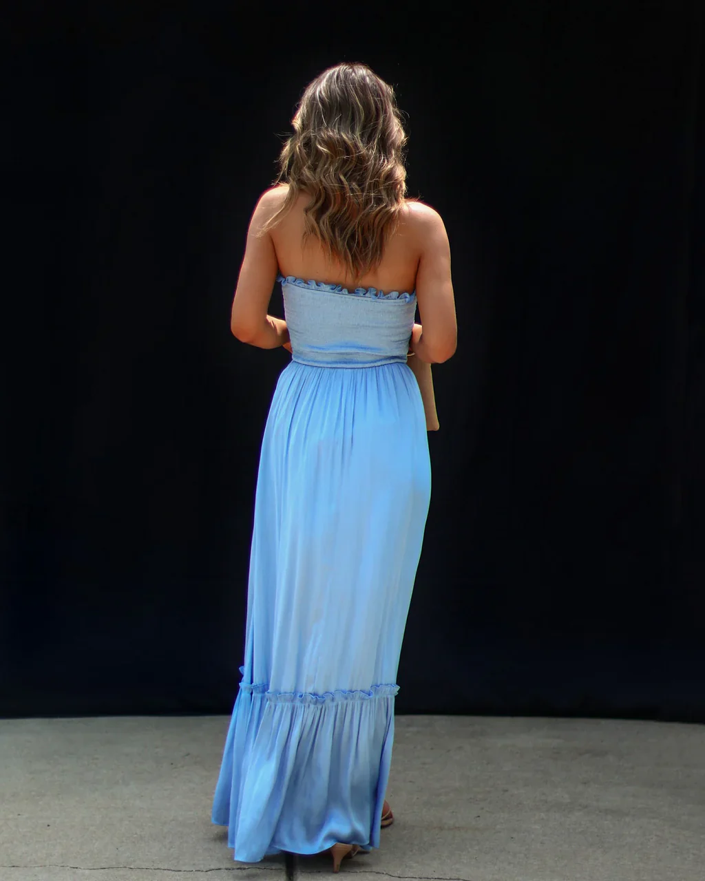 WFMD Sameera Smocked Tiered Maxi Dress