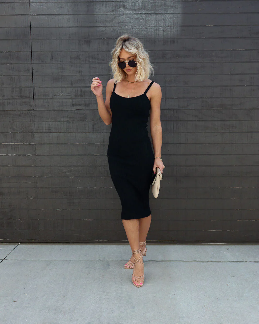 WFMD Rochelle Ribbed Knit Midi Dress