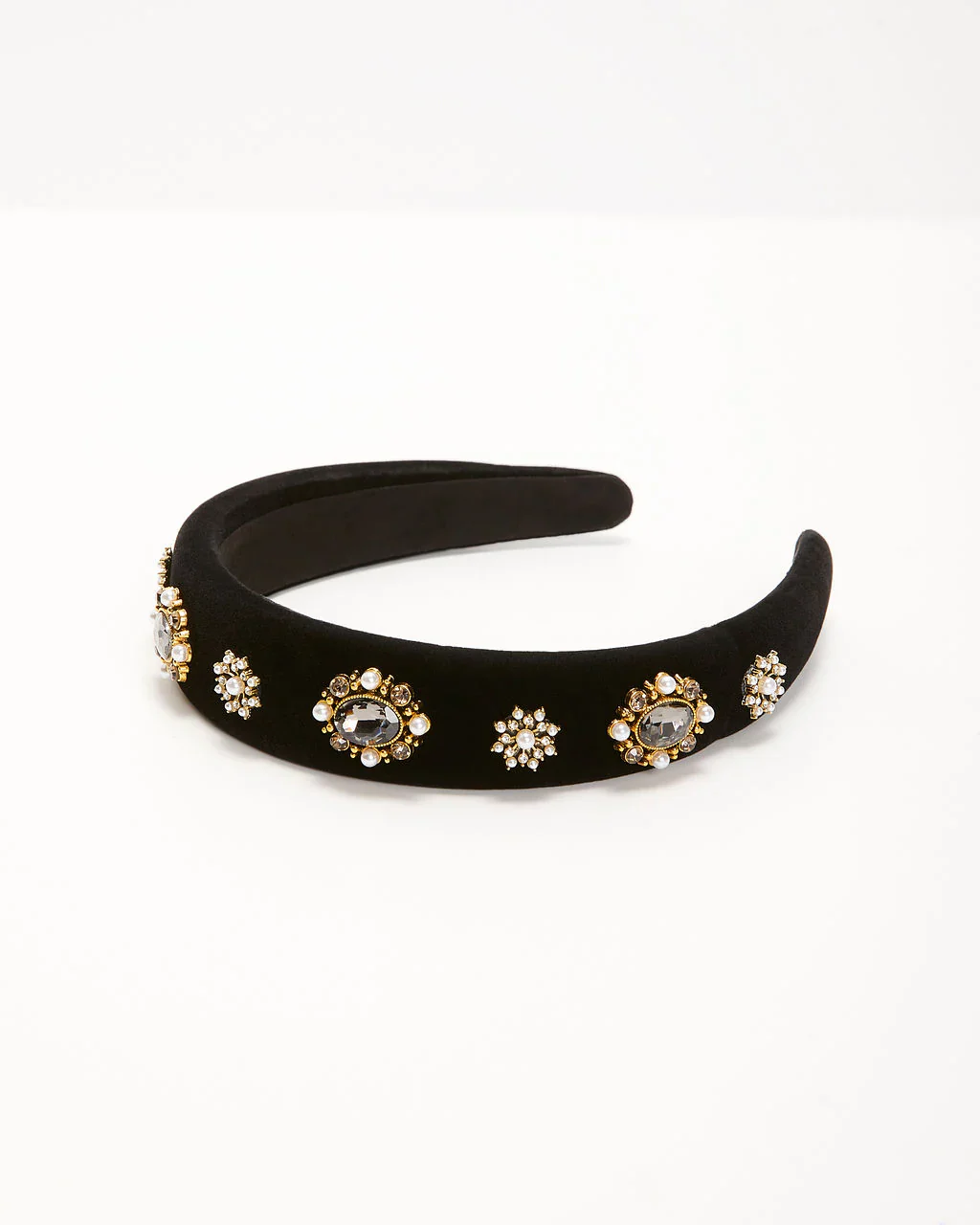 WFMD Louetta Padded Rhinestone & Pearl Headband