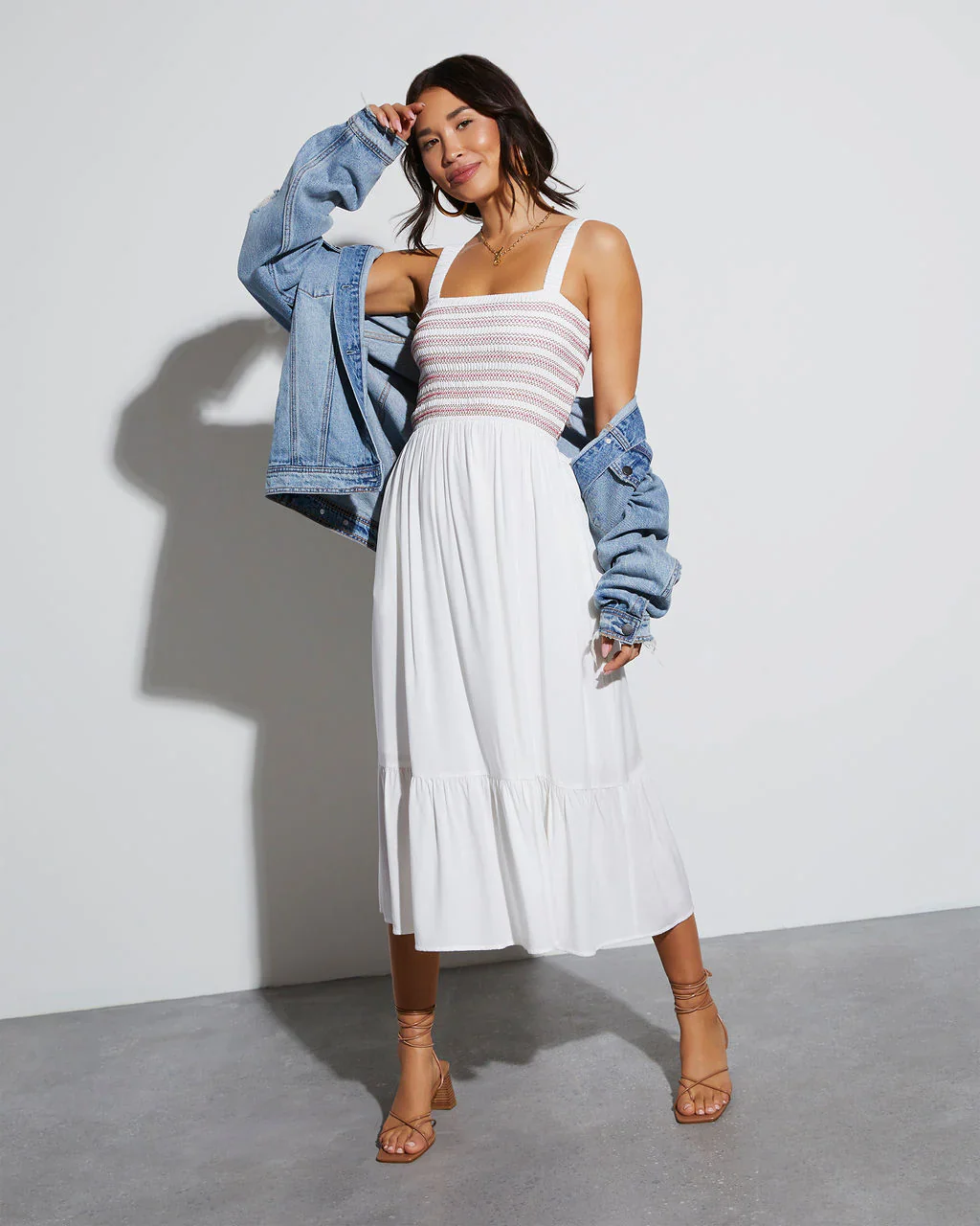 WFMD Simply Darling Square Neck Midi Dress