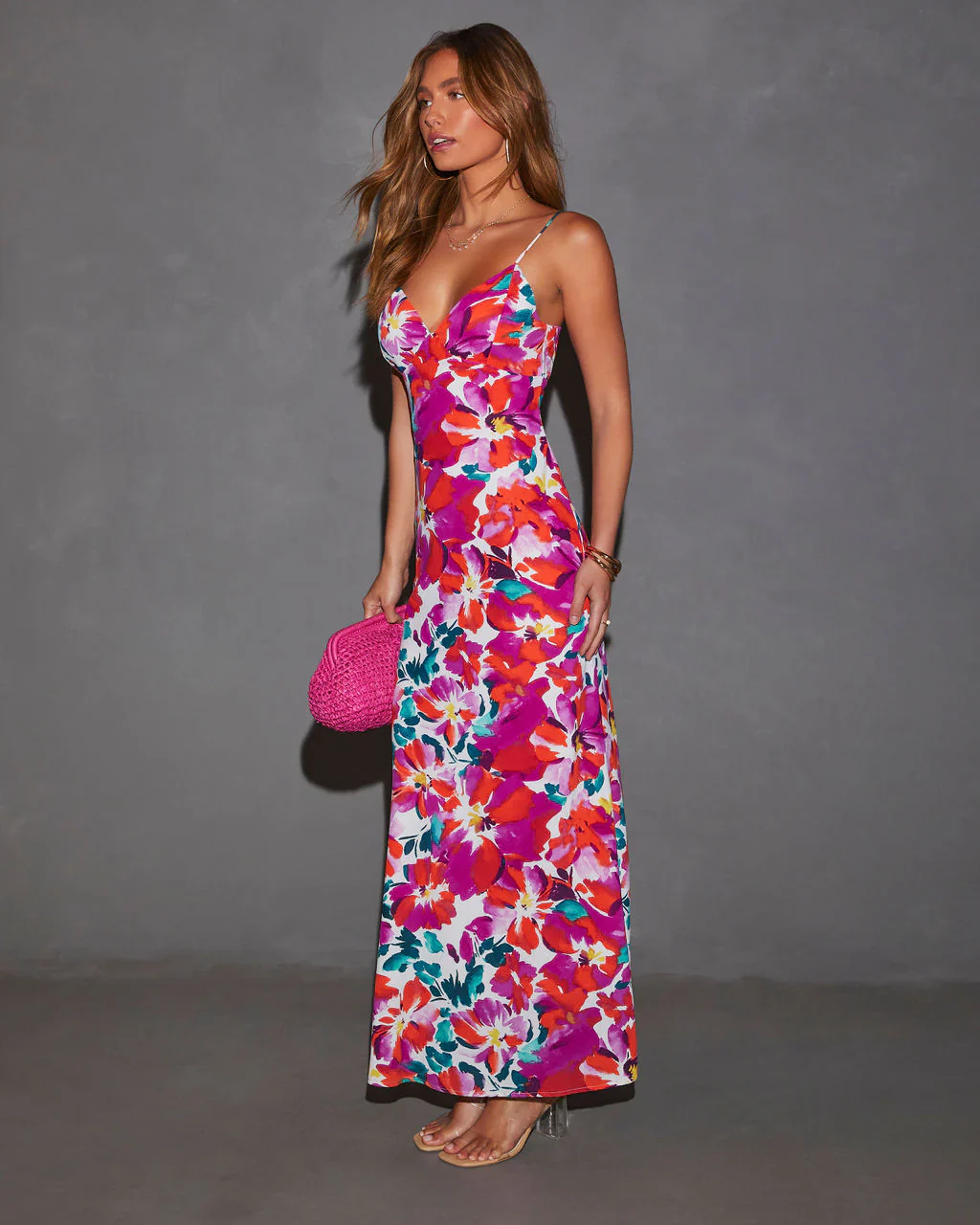 WFMD Jazelle Floral Maxi Slip Dress