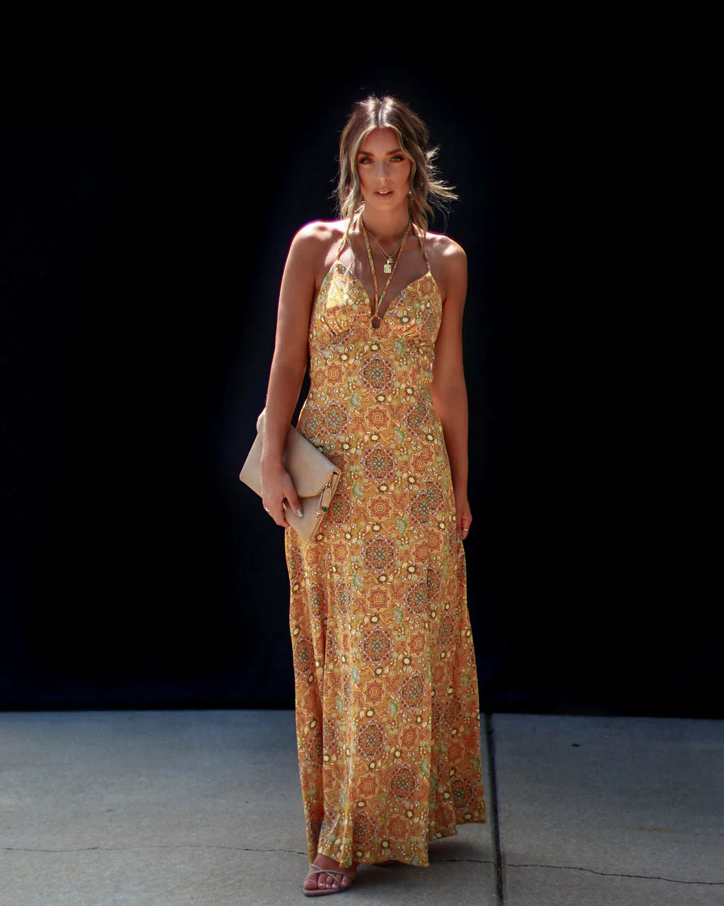 WFMD Ruisa Sleeveless Printed Maxi Dress