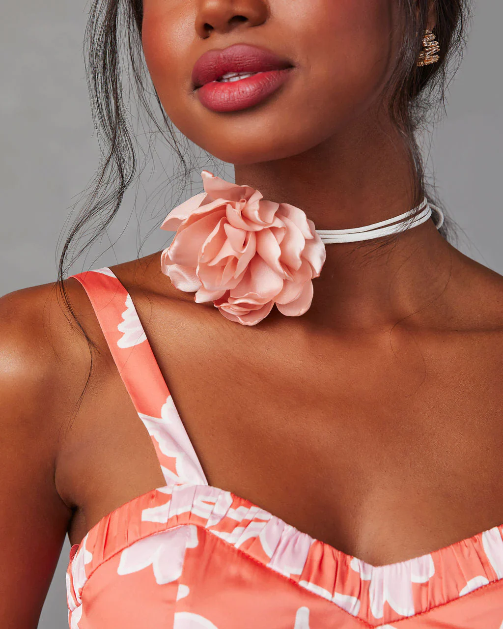 WFMD The Chosen Flower Tie Choker Necklace