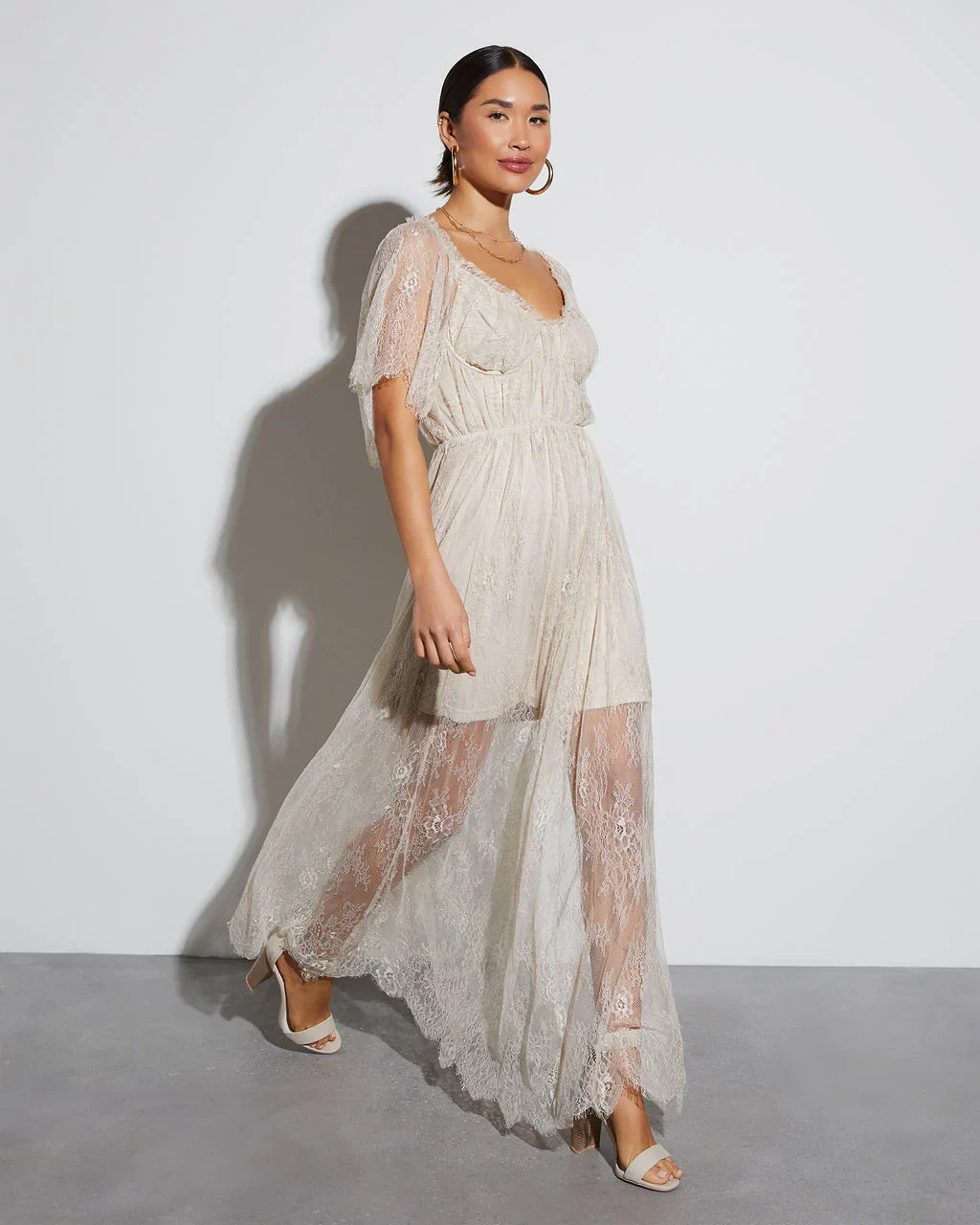 WFMD Iconic Entrance Lace Maxi Dress