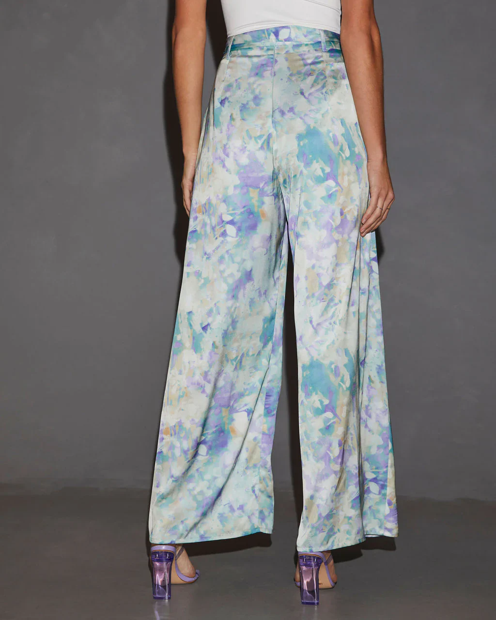 WFMD Meridian Wide Leg Printed Tie Waist Trouser