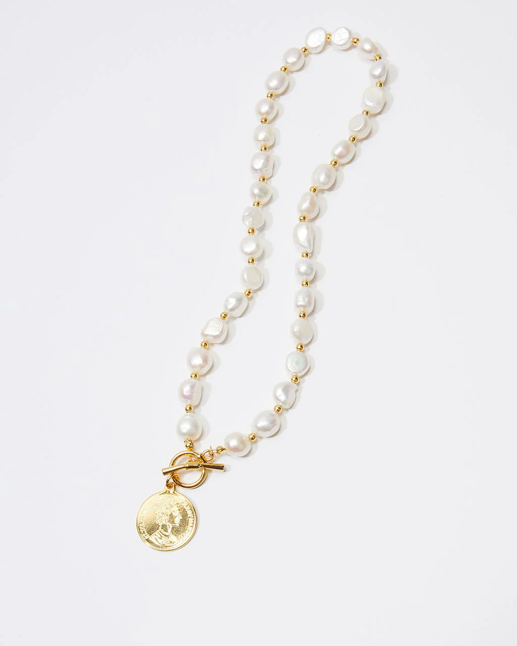 WFMD Kennedy Pearl Toggle Coin Necklace